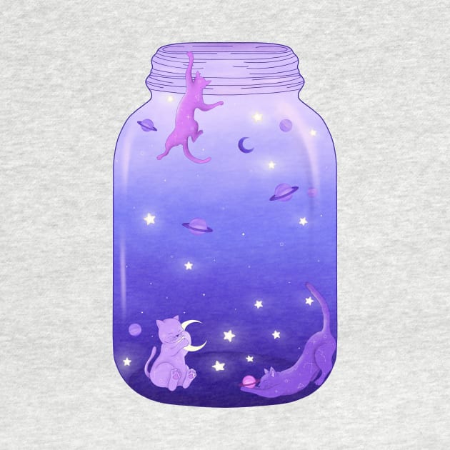 Cats in the Galaxy Jar by Adaillustrations